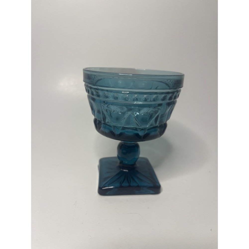 Vintage Blue Glass Indiana Colony Park Lane Cup